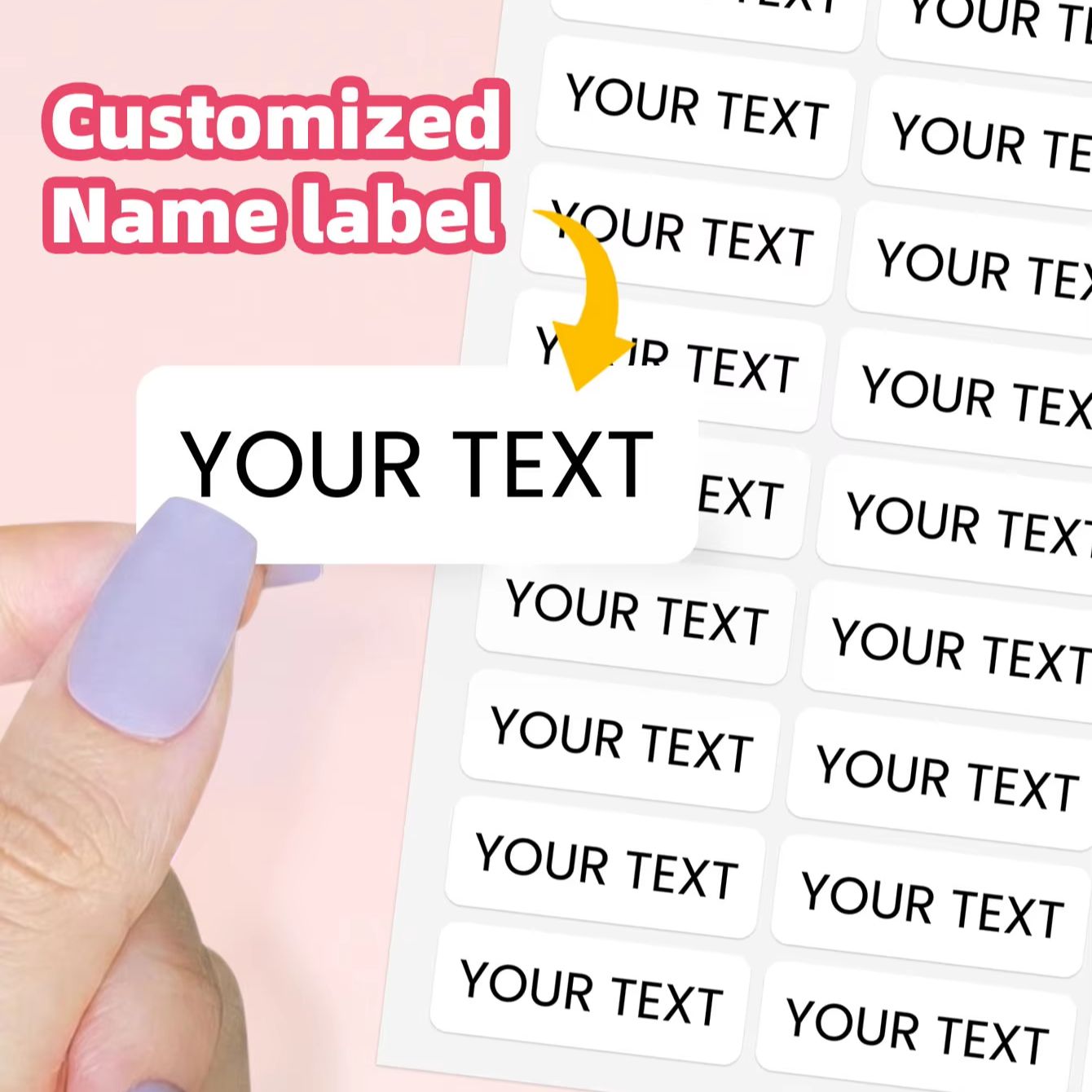 Food Snacks Packaging - 1-300Pcs Custom Name Waterproof Stickers Personalized