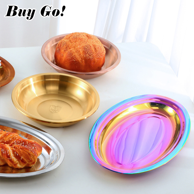 Food Snacks To Buy - 1/2PCS Stainless Steel Food Plates Fish