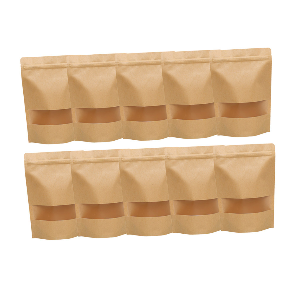 50Pcs Kraft Paper Zipper Seale - Food Snacks Packaging ulasan dan harga