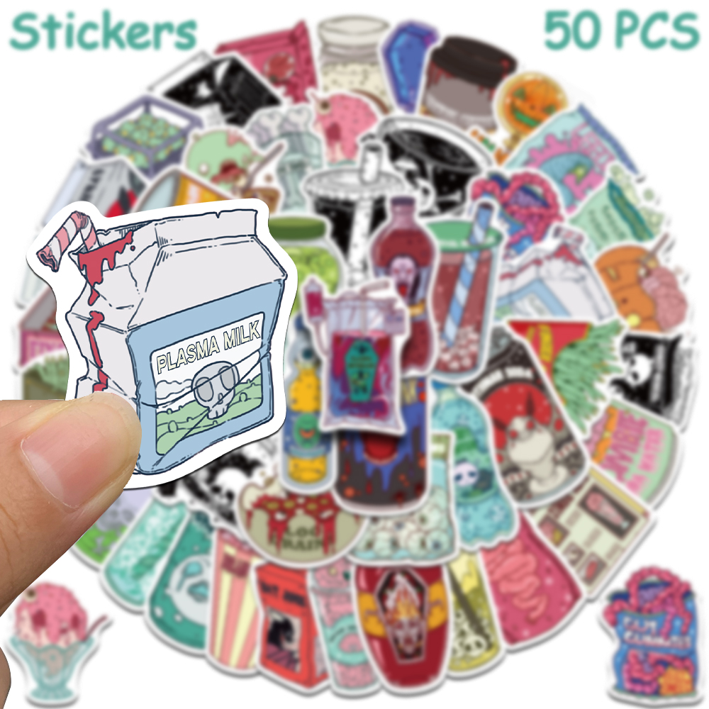 50pcs Horrible Zombie Food Sti - Zombie Snacks ulasan dan harga
