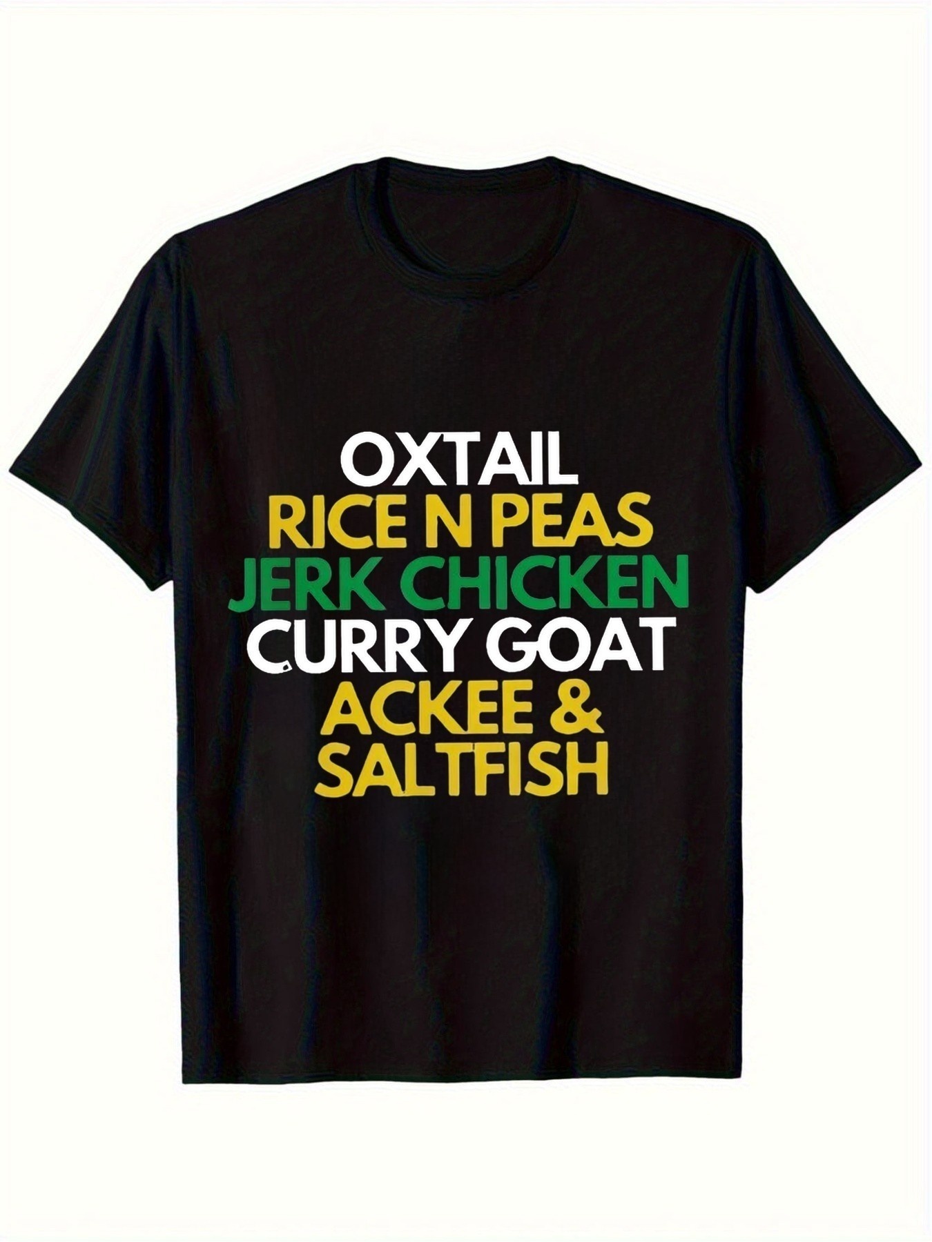 Men's Jamaican Cuisine Print T - Jamaican Food Snacks ulasan dan harga
