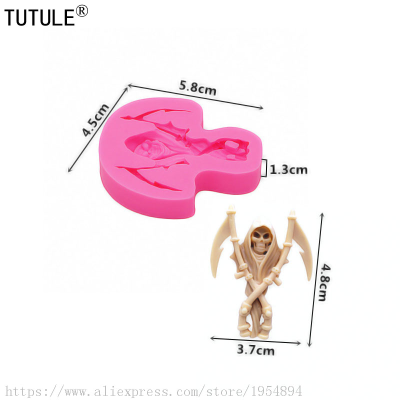 Death Scythe-SKULL SILICONE MO - Zombie Snacks ulasan dan harga