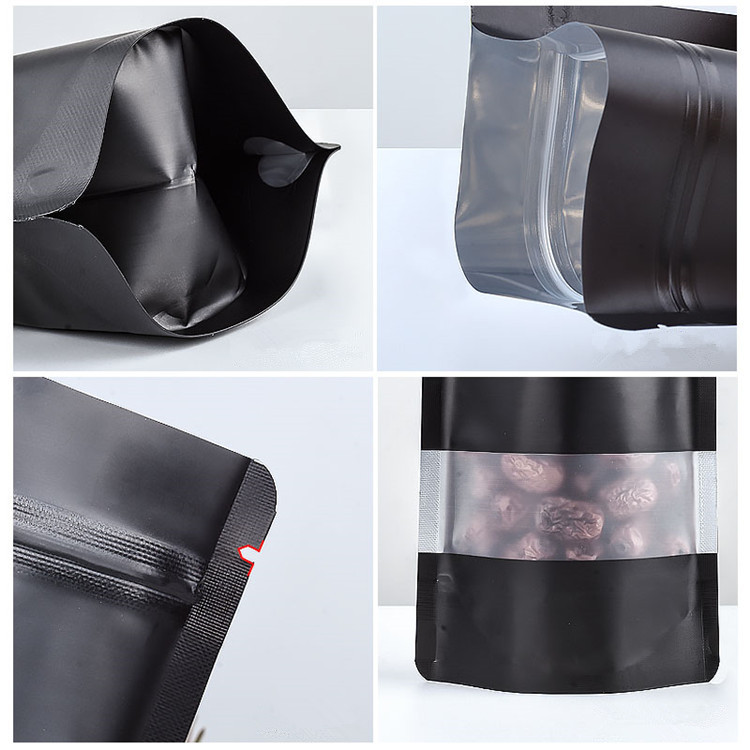 100PCS Stand-up Matte Black Al - Food Snacks For School ulasan dan harga