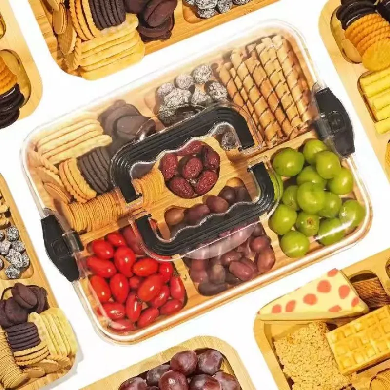 Wooden Cheese Board Snack Tray - Food Snacks For Camping ulasan dan harga