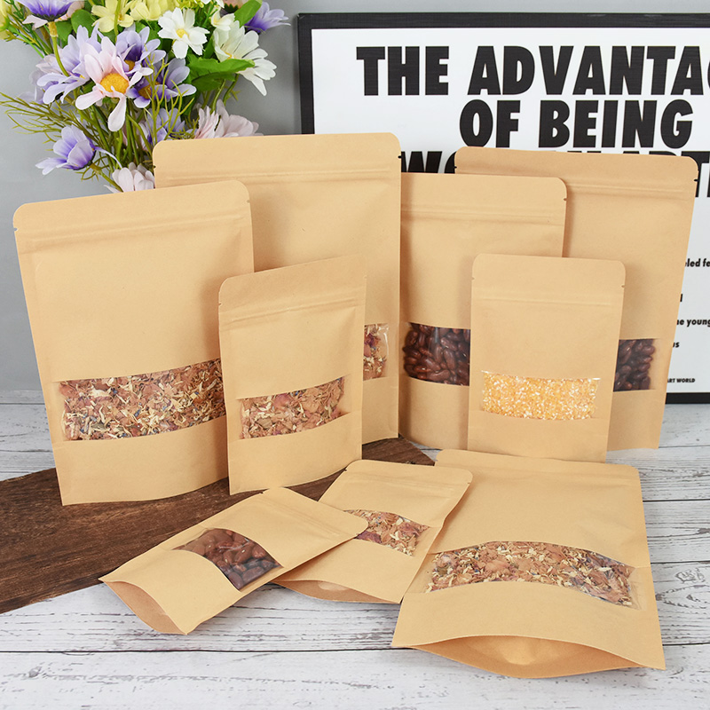 20/50pcs Kraft Paper Zip Lock  - Food Snacks For School ulasan dan harga