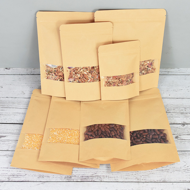 20/50pcs Kraft Paper Zip Lock  - Food Snacks For School ulasan dan harga