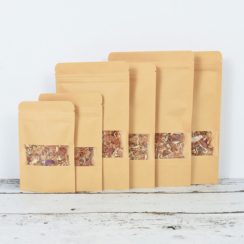 20/50pcs Kraft Paper Zip Lock  - Food Snacks For School ulasan dan harga