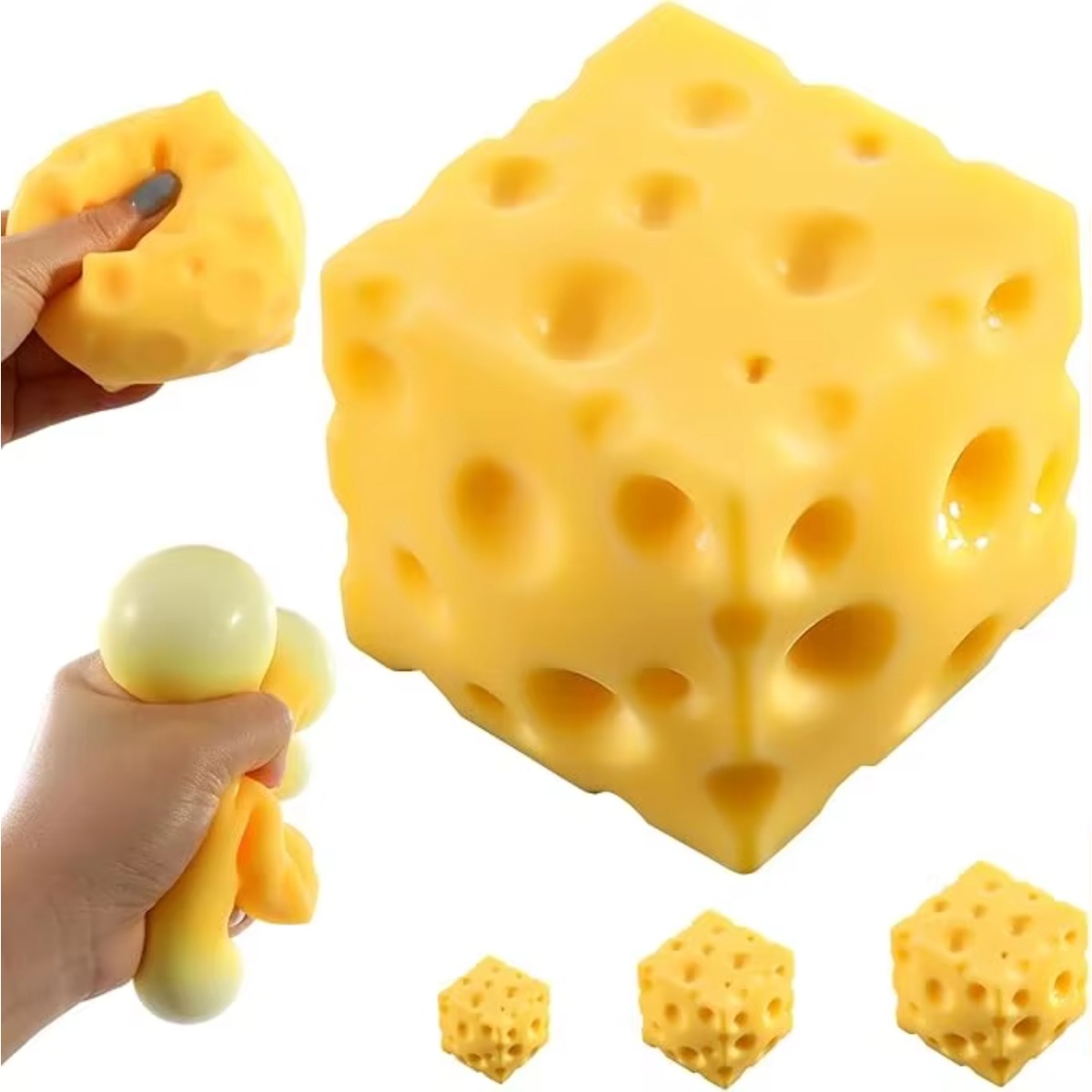 Cheese Stress Ball Squishy Toy - Food & Snacks Coloring Book Bold & Easy Designs For Adults And Kids Bold & Easy Coloring Books ulasan dan harga