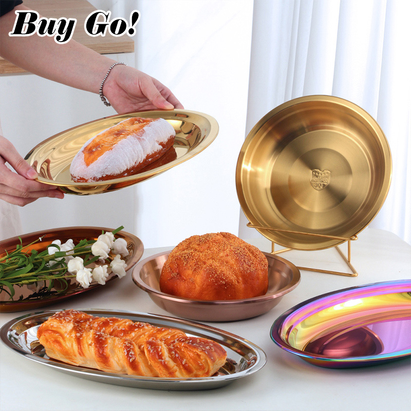 1/2PCS Stainless Steel Food Pl - Food Snacks To Buy ulasan dan harga
