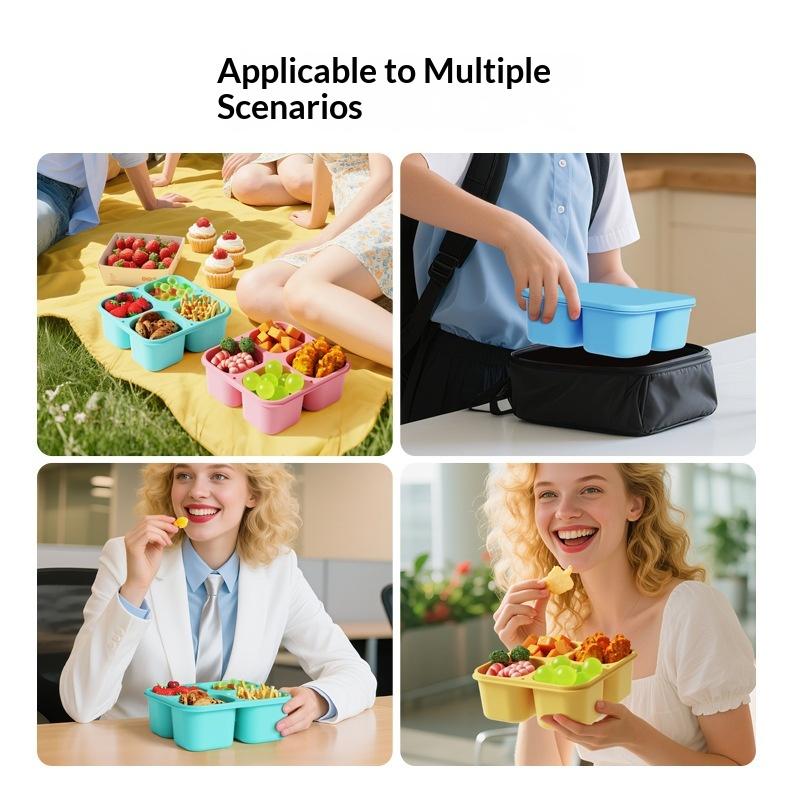 Silicone Snack Box: Food Grade - Food Snacks For School ulasan dan harga